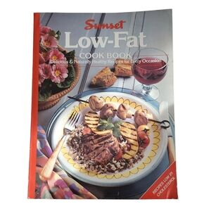 Vintage Softcover Cookbook Sunset 1993 Low Fat HealthyRecipes Every Occasion